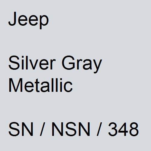Jeep, Silver Gray Metallic, SN / NSN / 348.
